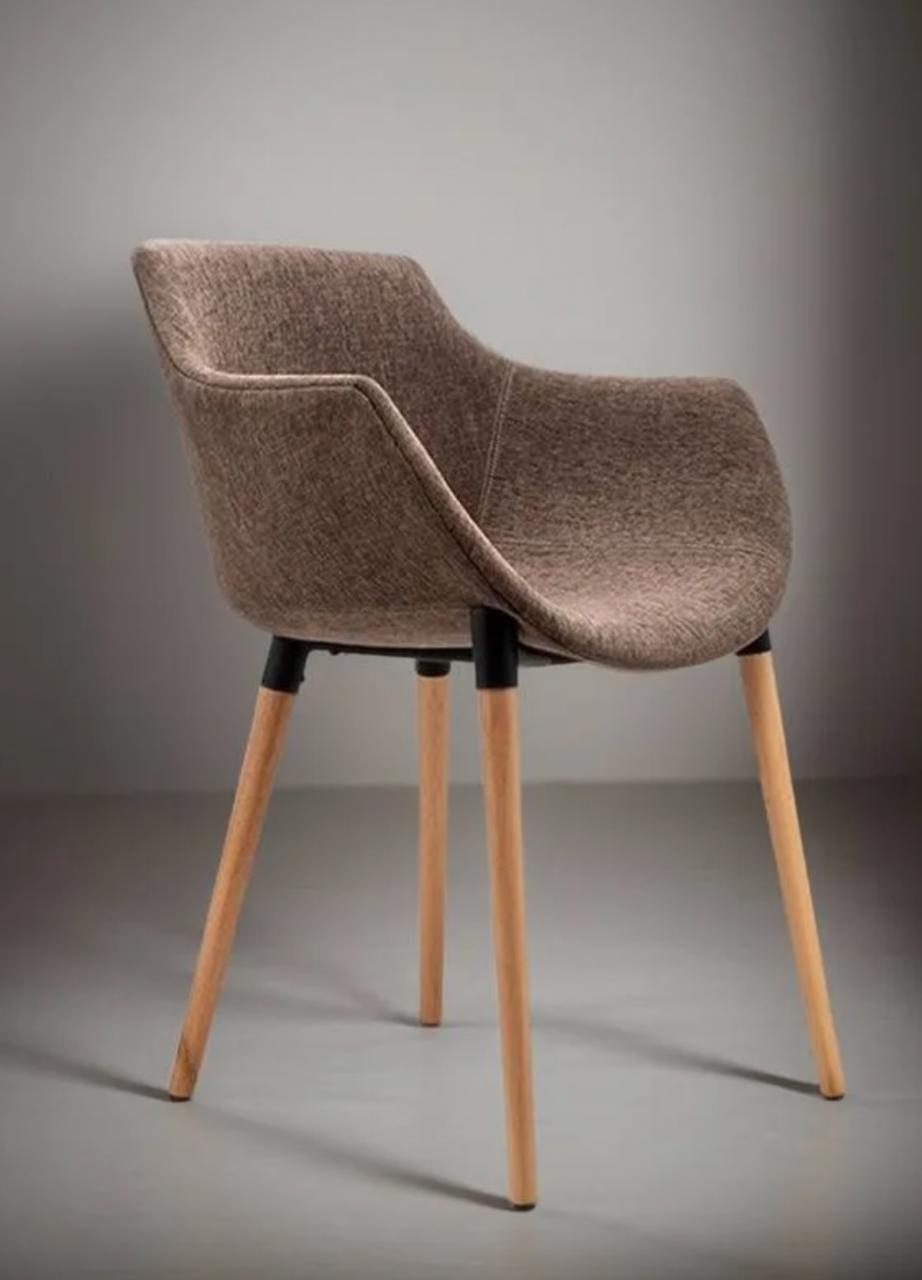 silla FRIDA WOOD TAPIZADA